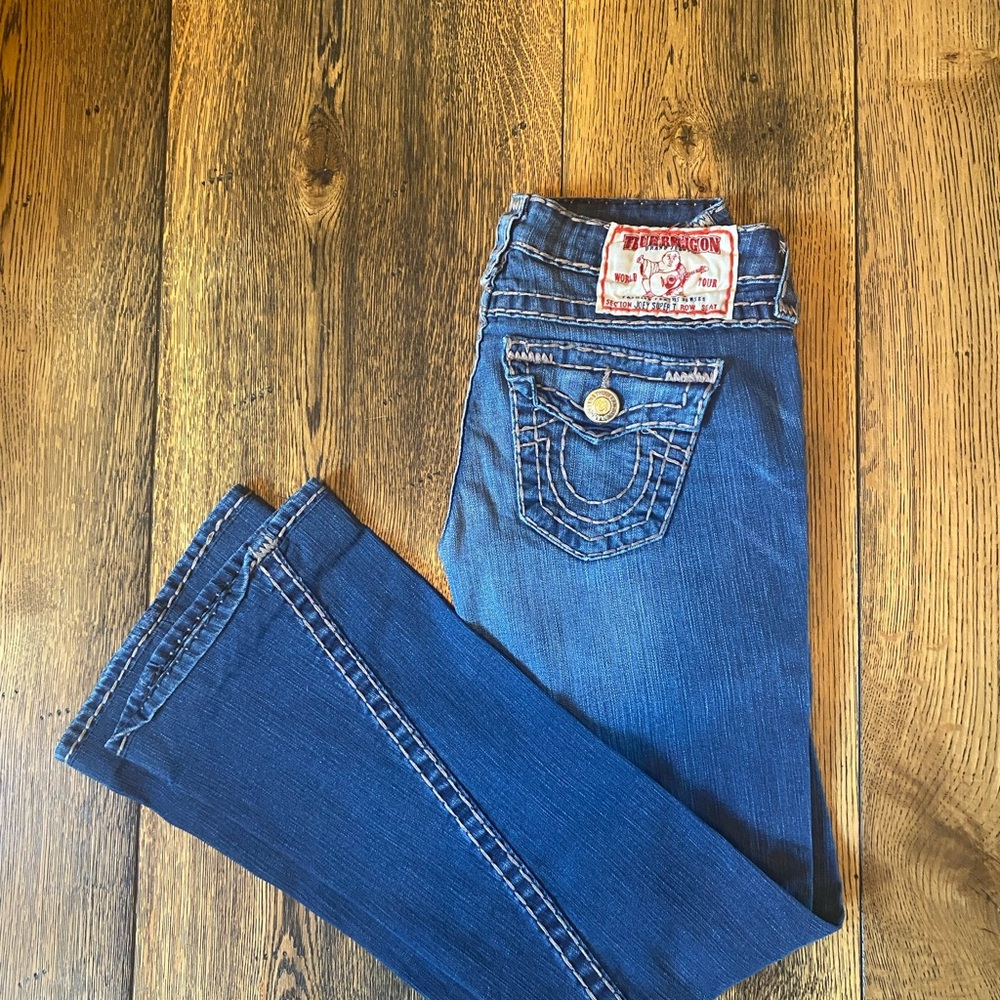 True Religion Blue Boot Cut Jeans Classic Style